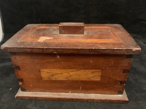 Antique wooden document box - wooden,