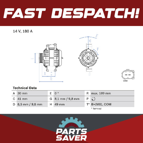 Alternator 0986048840 bosch - 0986048840,