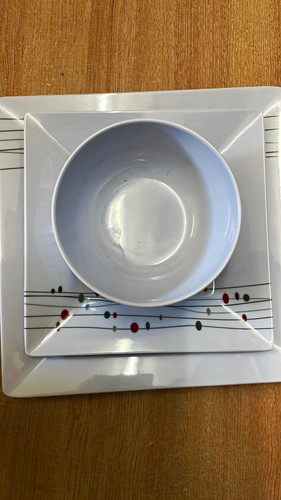 Place square melamine dinner - place,