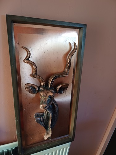 Vintage mounted copper - mounted, gazelle