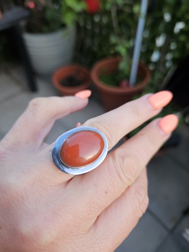 Sterling silver handmade ring - sterling,