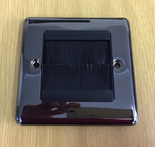 Black nickel polished sockets - black,