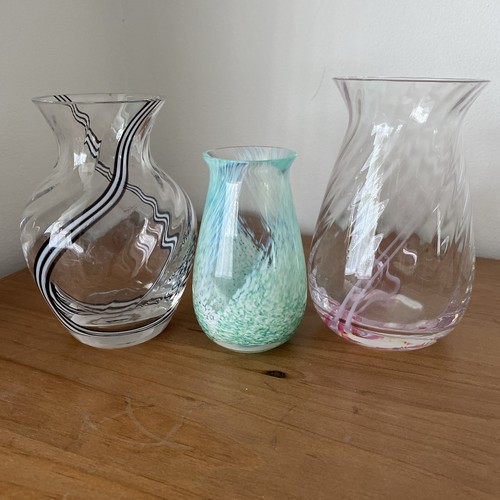 Caithness glass vases - glass, of