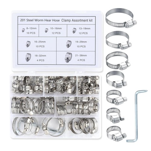 62pcs jubilee clips - jubilee, assorted