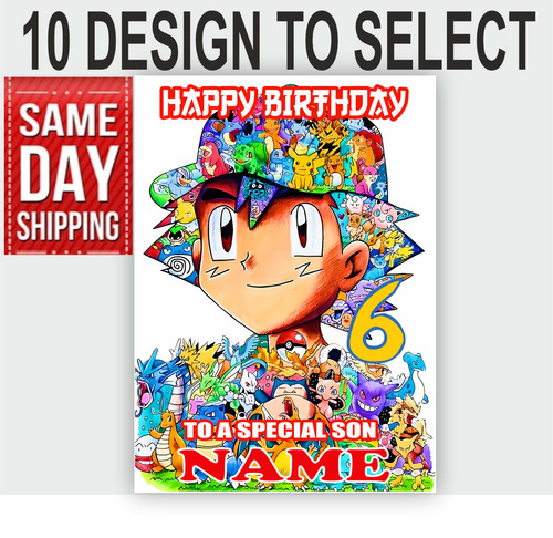 Personalised pokemon birthday - pokemon,