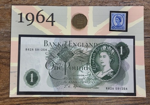 1964 genuine coin banknote and - coin,