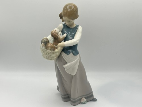 Lladro basket puppies - basket, no