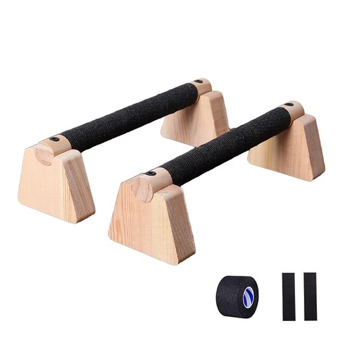 Wooden parallettes solid - wooden,