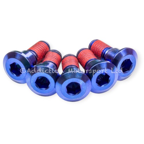 Blue titanium rear disc - 5x,