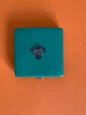VOGUE VTG 1940s/50s Vanities Square (4.5cm) Powder Compact - Turquoise Enamel 