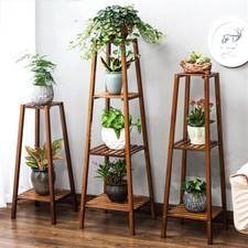 Tall wooden plant stand indoor - stand,