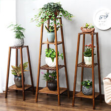 Tall Wooden Plant Stand Indoor Rustic Display Planter Shelf Flower Rack Bedroom