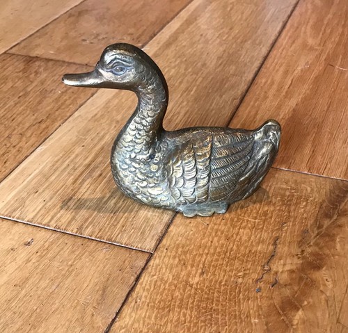 Vintage brass swan - vintage,