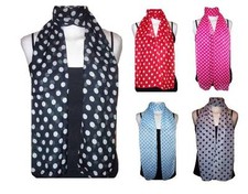 Central Chic Polka Dot Chiffon Scarf 60s Retro Parties Head Scarf Hairband Party