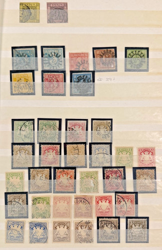 German states stamps - states, m&u