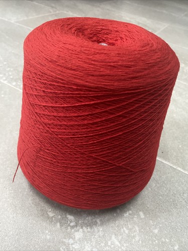 Cone red wool 1ply - cone, of