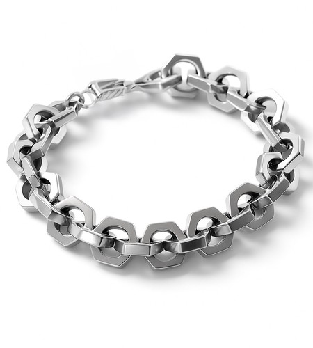 Vintage mens hex nut link - vintage,