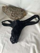 Man Dong & Plum Posing Panties So Feminine In Black Sexy Sheer Micro Thong