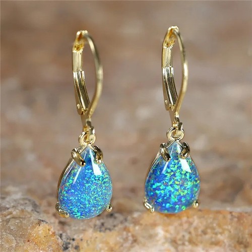 9ct gold opal white fire - 9ct,