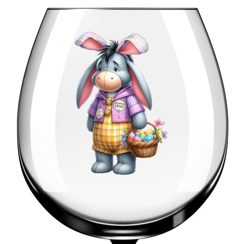 X12 easter eeyore glass - eeyore,