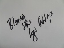 LISA GODDARD AUTOGRAPHED WHITE CARD.