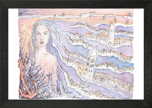 Reina del mar framed wall - mar, art