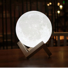 Globe Moon Night Light Shape Toggle Switch LED Desk Lamp Battery Powered Room UK