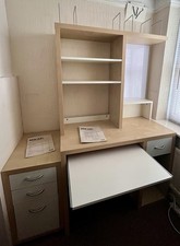 Ikea Mikael Desk  with shelf unit, with wipe/magnetic board, drawer and storage