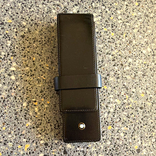 Montblanc black leather - black, pen