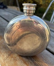 Vintage english pewter round - pewter,
