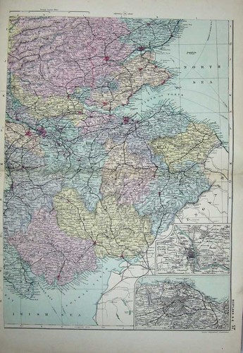 Old antique print - print, map