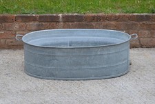 vintage old galvanized bath
