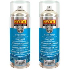2x Hycote Fast Drying Etch Primer Aerosol Spray Paint 400ml XUK433 Metal