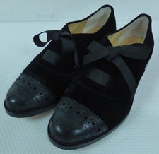 Kate Spade Black Velvet Brogue