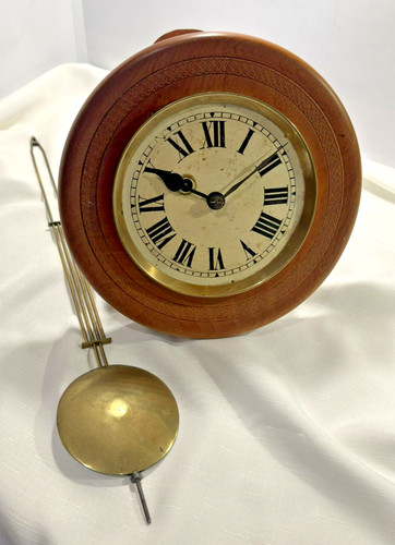 Antique oak cased round dial - oak,