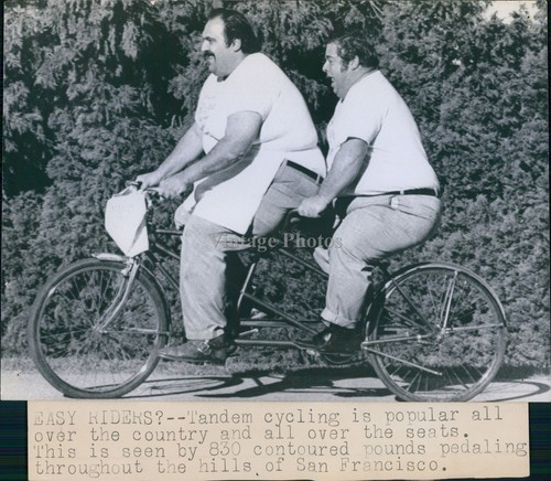 Vintage tandem bicycle - tandem, carries