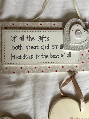 Friendship quote hanging - hanging, heart