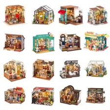 Rolife DIY Dollhouse Miniature Kit Wooden with LED Light Wood Doll House Gifts
