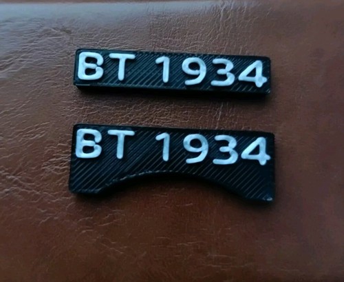 Number plates 1934 suits - plates, bt