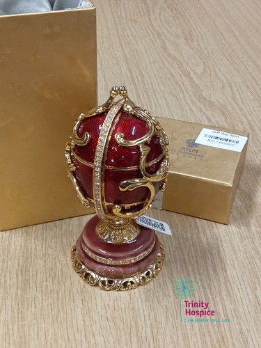 Akm decorative egg red gold - decorative,