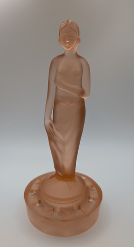 Art deco glass lady - glass,