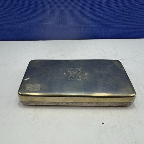 Silver plate cigarette - silver, /