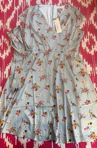 Lindy bop blue - blue, floral