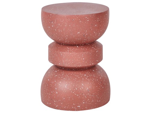 Accent side table red terrazzo - table,