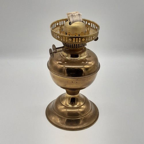 Vintage brass oil - lamp, duplex
