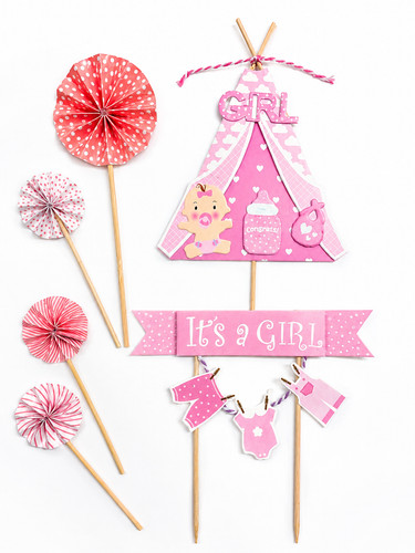 Baby shower cake - topper, it's