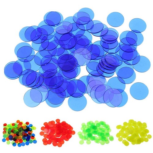 100 pieces clear bingo chips - -,