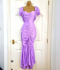 Zara lilac draped midi dress