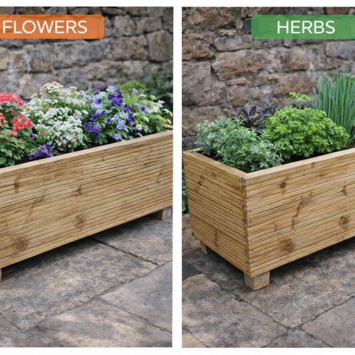 Lined decking garden - decking,