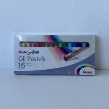Pentel Arts Oil Pastels Pack of 16 60mm Mixed Colours High Quality Brand New